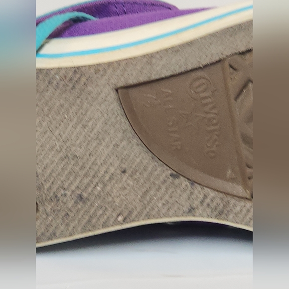 Converse All Star Snap Low Top Size 9.5 Teal and Purple (men's size 7.5) - Picture 13 of 14